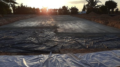 imagen de inicio de construcción de la solera
